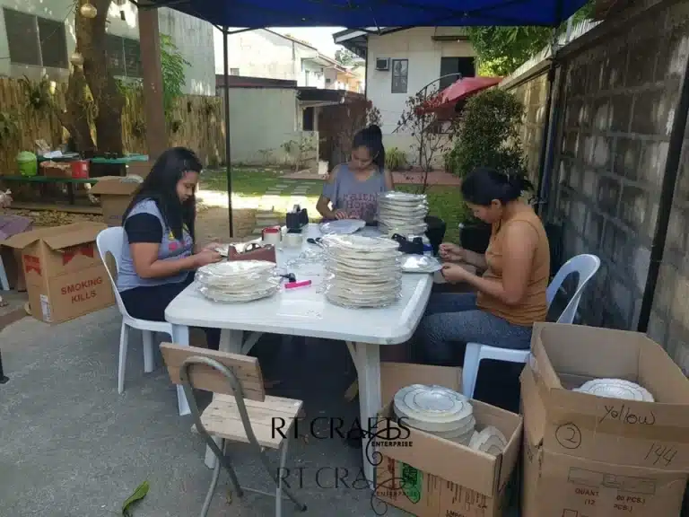 female artists making handicrafts for RT Crafts